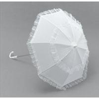 White Parasol With Long Handle