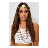 White Floral Festival Hairband