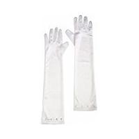 White Long Glamour Gloves