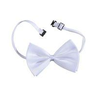 white mens adjustable bow tie