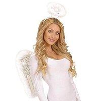 White Glitter Wings Withmarabou 50x40cm Accessory For Christmas Panto Nativity