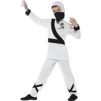 White Ninja Assassin Boys Fancy Dress National Japanese Childrens Kids Costume