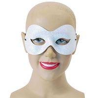 White Sparkle Domino Eye Mask