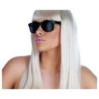 White Ladies Pop Diva Wig And Sunglasses