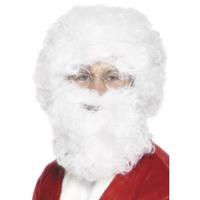 white mens santa wig beard