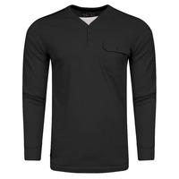 Whyer Mock T-Shirt Insert Long Sleeve T-Shirt in Black  Dissident