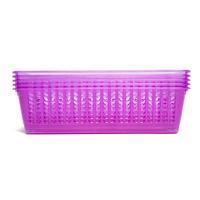 wham 5 pack baskets small assorted purple purple