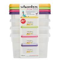 Wham 4 Pack 1.5L Storage Boxes - Multi, Multi