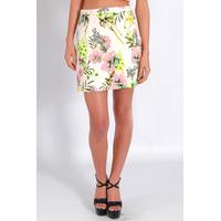 White Floral printed Skirt