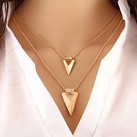 Wholesale Women Necklace European Style Triangle Layered Chain Necklace