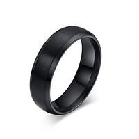 Wholesale Blue / Black 316l Stainless Steel Rings for Men Women Classic Wedding Ring Satin Finish Jewelry R-014