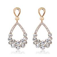 White Exqusite Quality Silver AAA Zircon Crystal Drop Earrings for Lady Wedding Party