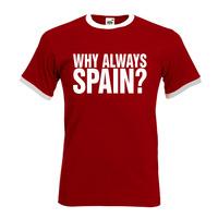 why always spain football t shirt red