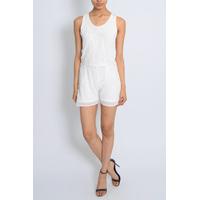 White Embellished Layer Playsuit