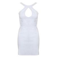 White Cut out Mini Dress