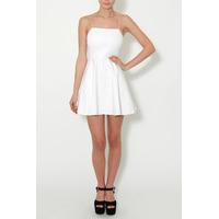 white pu strappy skater dress