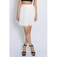 White Mesh Tutu Skirt