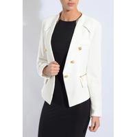 White Button Detail Jacket