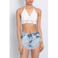 White Crochet Bralet