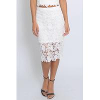 white crochet illusion skirt