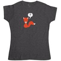 What Does The Fox Say Women\'s T Shirt - Fox Question Mark