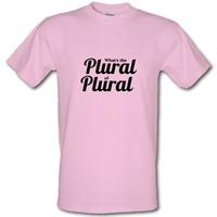 what\'s the plural of plural? male t-shirt.