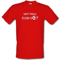 What Would Scooby Doo? male t-shirt.