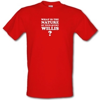 What is the nature of your query Willis? male t-shirt.