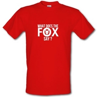 What does the Fox say? male t-shirt.