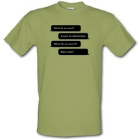 What Do We Want? A Cure For Alzheimers! male t-shirt.