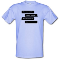 What Do We Want? A Cure For Dyslexia! male t-shirt.