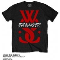 while she sleeps brainwashed logo mens black t shirt x larg