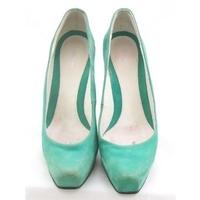 Whyred, size 6/39 green suede platform high heeled shoes