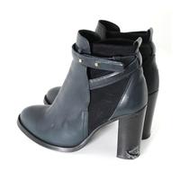 Whistles Size EU 38 (UK 5) \'Canter High Jodphur\' Navy Block Heel Leather and Suede Heeled Ankle Boots