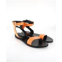 whistles size eu 37 uk 4 coral orange patent sandals