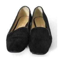 Whistles, size 4/37 black ponyskin slip on shoes