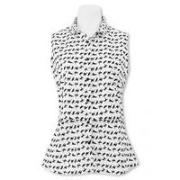 white black cat semi fitted sleeveless shirt sleeveless 16 savile row