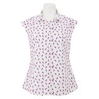 white pink bird semi fitted sleeveless shirt sleeveless 8 savile row