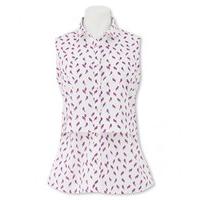 white pink bird semi fitted sleeveless shirt sleeveless 14 savile row