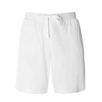 white linen blend shorts white