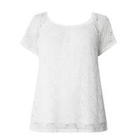 White Lace Gypsy Top, White