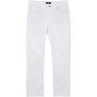 White Capri Denim Jeans - White