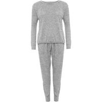 Whitney Long Sleeve Jogging Suit - Light Grey
