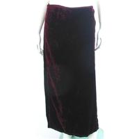 Whistles Size M Deep Purple Velvet Wrap Around Tie Long Skirt