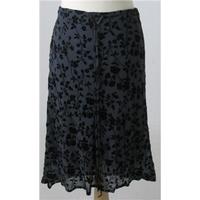 Whistles size 12 grey with black floral print skirt