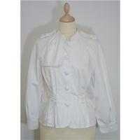 White jacket. Oui Set - Size: 12 - White - Casual jacket / coat