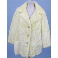 White Stag, size L, cream faux fur coat