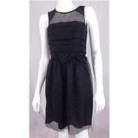 Whistles size 8 black lace dress with bow detail