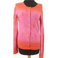 Whistles Scarlet and Candy Pink Dip Dye Cardigan Size 12