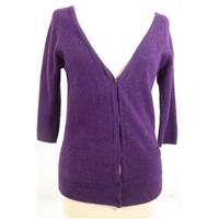 Whistles Size 8 High Quality Soft and Luxurious Pure Cashmere Purple Cardigan